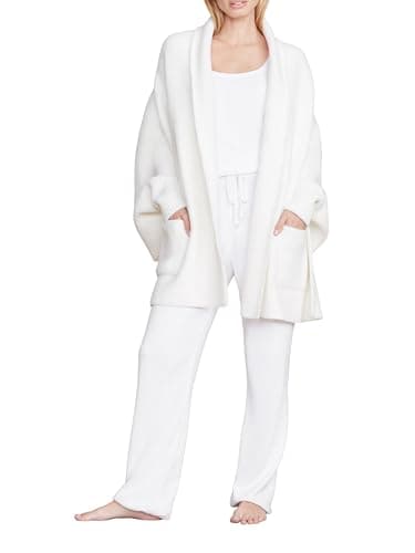 Barefoot Dreams Women's CozyChic Blanket Wrap, Pearl, One Size