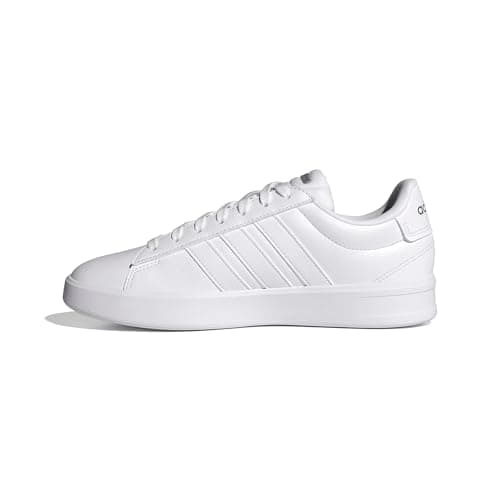 adidas Women's Grand Court 3.0, White/Iron Metallic, 7