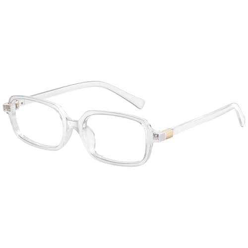 kunchu Blue Light Glasses for Woman, Small Square Fashion Computer Glasses - Lightweight & UV Protection (Clear)