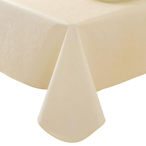 Runqiju Rectangular Vinyl, Flannel Backed Waterproof Tablecloth