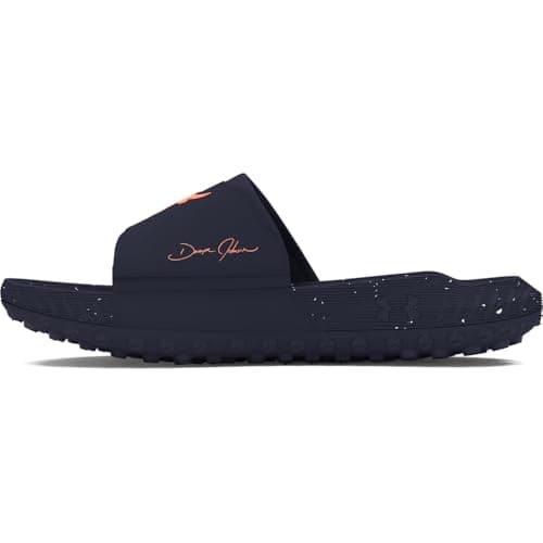 Under Armour Unisex Project Rock 3 Slides, (403) Midnight Navy/Midnight Navy/Flare Orange, 7, US