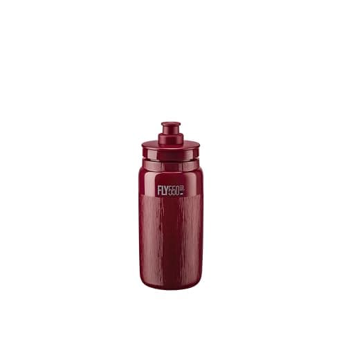 ELITE Fly Tex Cycling Water Bottle 550ml – Amaranth – Ultra-Lightweight, BPA-Free, Easy-Squeeze Sports Bottle for Road, MTB & Gravel