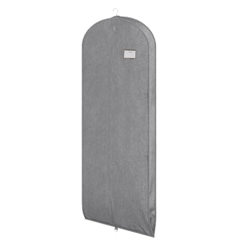 Univivi Garment Bag for Hanging Clothes and Travel, Gray, 60 Inch, 1 Pack