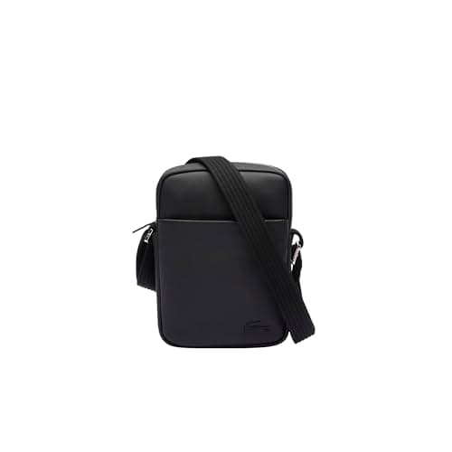 Lacoste Men's Classic Pique Effect Satchel Bag, Black, One Size