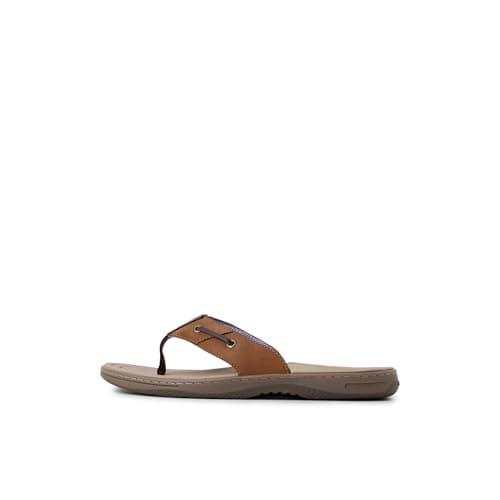 Sperry Men's Baitfish Flip Flop, Smooth Brown, 8