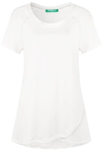 Kimmery Plus Size Tops for Women Workout Tops for Women Casual Summer Tops 2026 White Shirts 3XL