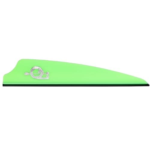 Q2i Fusion X-II | 2.5" | 36pk | Green High-Performance Arrow Fletching Vanes with Tri-Fusion Adhesion Technology for Target Archery
