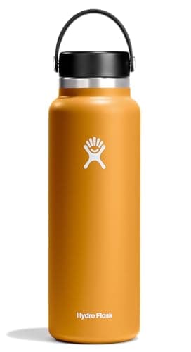 Hydro Flask Water Bottle - Insulated Stainless Steel - Wide Mouth Flex Lid, Non Spill, Leakproof and Refillable in 40 Oz