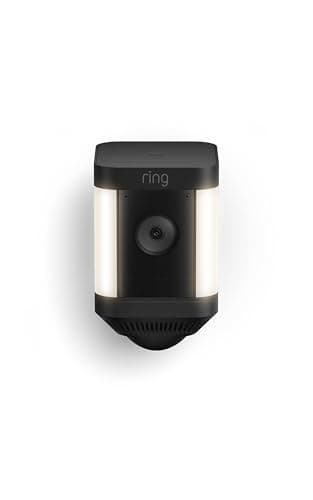 Ring Spotlight Cam Plus, Battery, Home or business security with HD video, Two-Way Talk, Color Night Vision, and Security Siren, Black