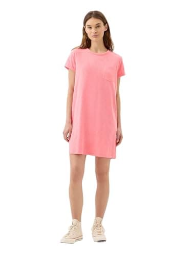 GAP Womens Relaxed Pocket T-Shirt Dress Coral Frost S