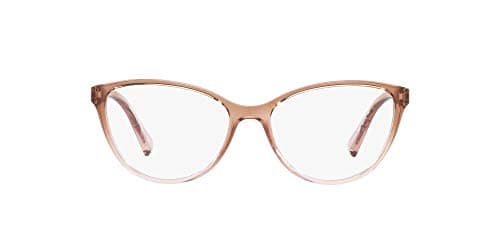Armani Exchange A|X Womens AX3053 Square Prescription Eyewear Frames, Transparent Tundra/Rose/Demo Lens, 53 mm