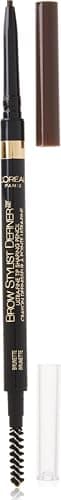 L'Oreal Paris Makeup Brow Stylist Definer Waterproof Eyebrow Pencil, Ultra-Fine Mechanical Pencil, Draws Tiny Brow Hairs and Fills in Sparse Areas and Gaps, Brunette, 0.003 Ounce (1 Count)