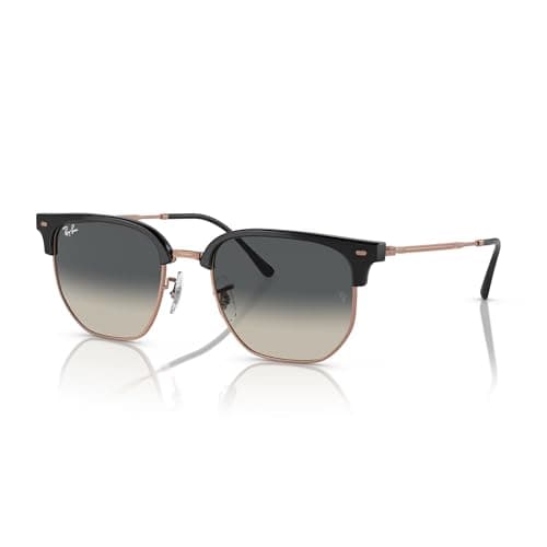Ray-Ban RB4416 New Clubmaster Sunglasses, Dark Grey On Rose Gold, 53mm