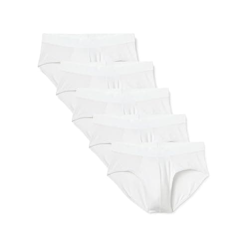 Amazon Essentials Men's Super Soft Modal Brief, Pack of 5, White, XX-Large