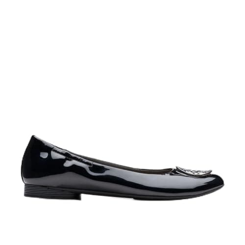 Clarks Collection Women's Loreleigh Ave Ballet Flat, Black Patent Synthetic, 8 Medium US