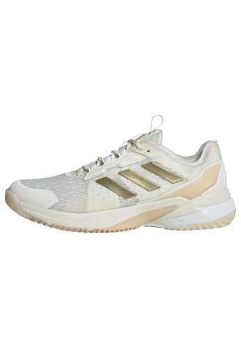 adidas Women's Crazyflight 6, Off White/Gold Metallic/Crystal Sand, 12.5