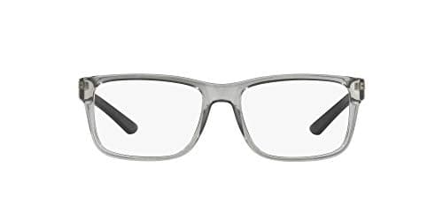 Armani Exchange A|X Mens AX3016 Square Prescription Eyewear Frames, Transparent Smoke/Demo Lens, 53 mm