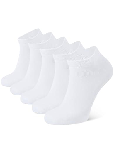 CLOSEMATE 5/10 Pairs Ankle Socks for Men Women Cotton Non Slip Low Cut