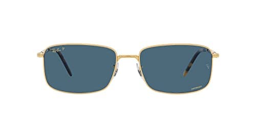 Ray-Ban Womens Rb3717 Sunglasses, Legend Gold/Polarized Blue, 57 Mm US