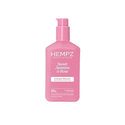 Hempz Sweet Jasmine & Rose Body Serum with Collagen Booster, Light weight, Fast Absorbing Cream Gel, 8.5 fl.oz.