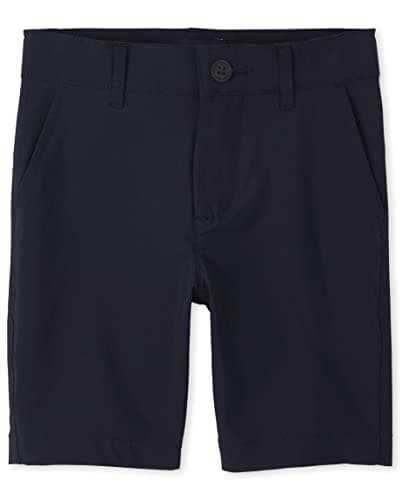 The Children's Place Boys' Quick Dry Chino Shorts, New Navy, 18