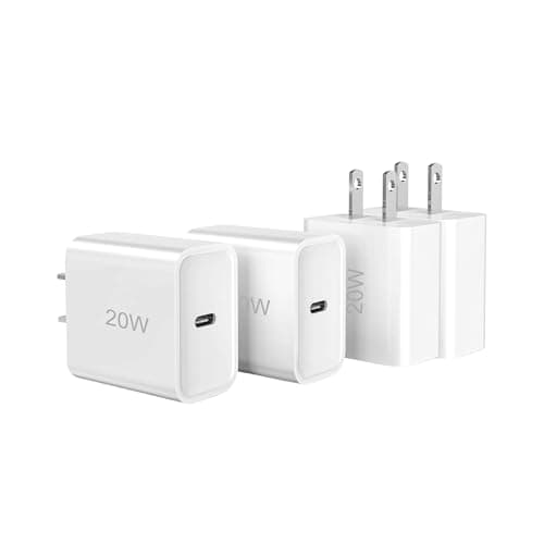 Phone Charger，4 Pack USB C Charger Block，20W Type C Fast Wall Charge Power Adapter for i Phone 17/16/15/14/13/12/11/X/8/Xs Max/XR/S25/S24 and More