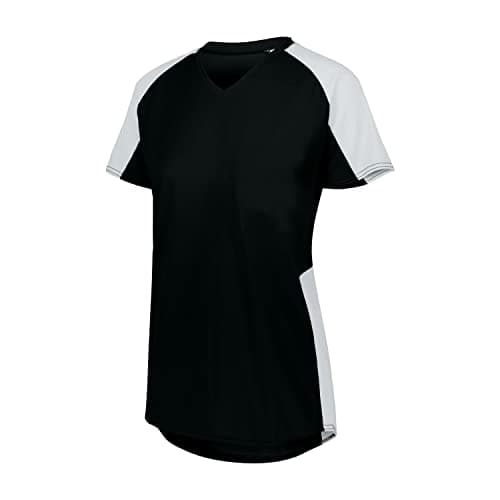 Augusta Sportswear Womens Cutter Softball Jersey, Black/White S