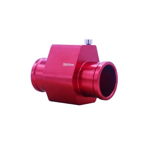 Universal Water Temp Joint Pipe Water Temp Temperature Joint Pipe Sensor Gauge Radiator Hose Adapter, (Red, 36mm)