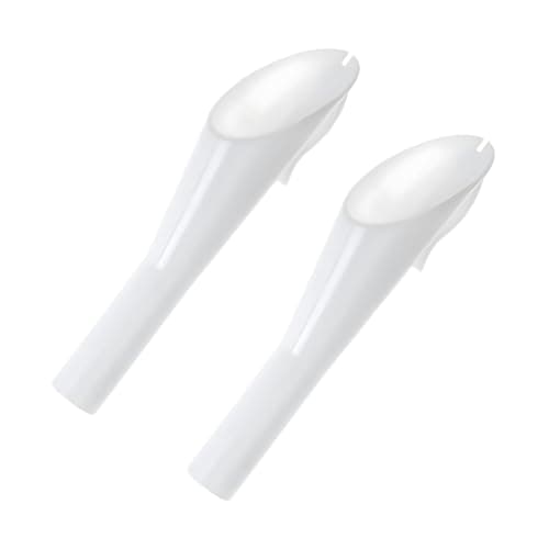 Norkmdi 2PCS Car Fuel Filler Gas Tank Funnel Tube, OEM#8U5A-17B068-EB 1782177 Capless Leak-Proof Fuel Tank Filler Neck Tube Sleeve, Compatible with Navigator MKZ Mariner (White)