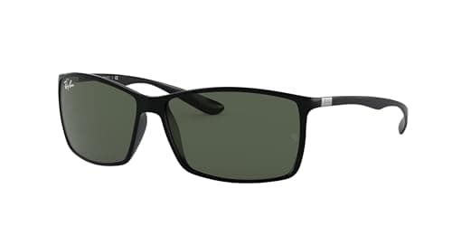 Ray-Ban Mens RB4179 Liteforce Square Sunglasses, Black/Dark Green, 62 mm