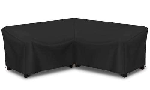 Arcedo Outdoor Corner Sectional Sofa Cover, 85"L x 85"L x 34"W x 32"H,Black