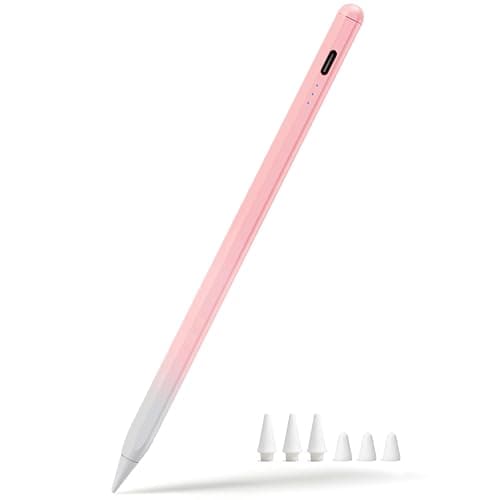 Stylus Pen for iPad 2018-2026, 3X Fast Charge Active Pencil for iPad A16 10th/9th/8th/7th/6th Gen, iPad Air 11/13 M2/M3/5/4/3, Pro 11/12.9/13 M4, Mini 5/6/A17 Pro, w/Palm Rejection &Tilt Sensitivity
