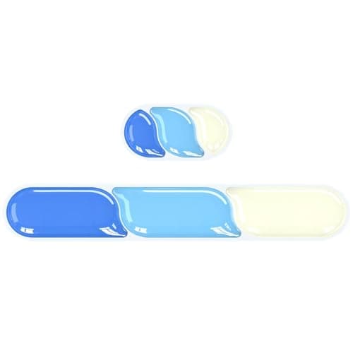 Lauspuck Upgrade Keyboard Wrist Rest Set, Gel Keyboard Wrist Support Mousepad, Ergonomic Mouse Wrist Mat for Computer, Laptop, Home, Office, Blue Color Block