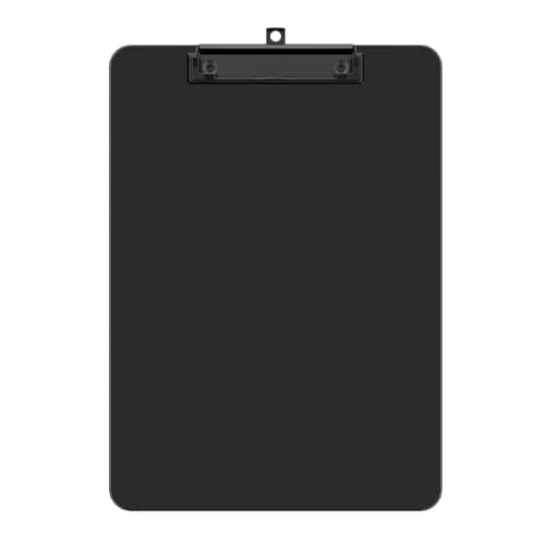 Zoenley Plastic Clipboard, Black 8.5 x 11'' Clip Board