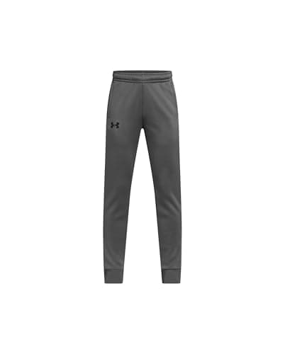 Under Armour Boys' Armour Fleece Joggers, (025) Castlerock / / Black, Small
