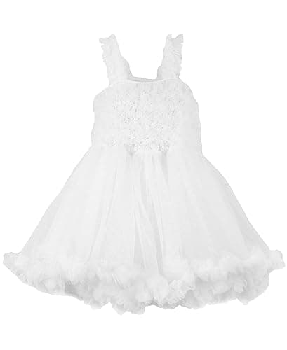 White Tulle Sleeveless Princess Petti Dress - 4T/5