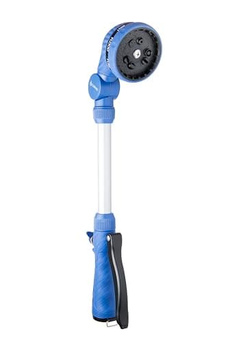 Corvid 16" Turret Head 9-Pattern Front Trigger Garden Wand with Carbon Fiber Texture – Versatile Spray Nozzle for Precise Watering, Cleaning, and Easy Control with Ergonomic Grip