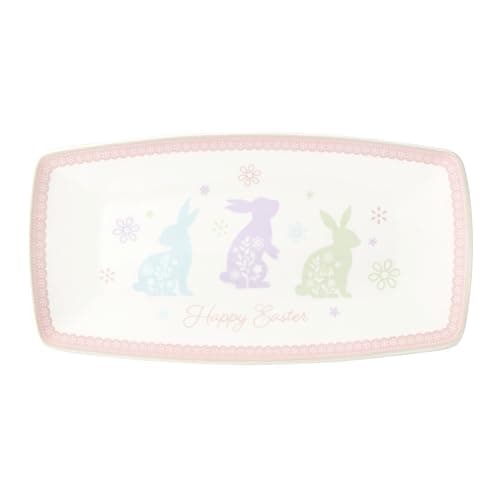 Oneida Bunny Hop Porcelain Easter Serving Tray