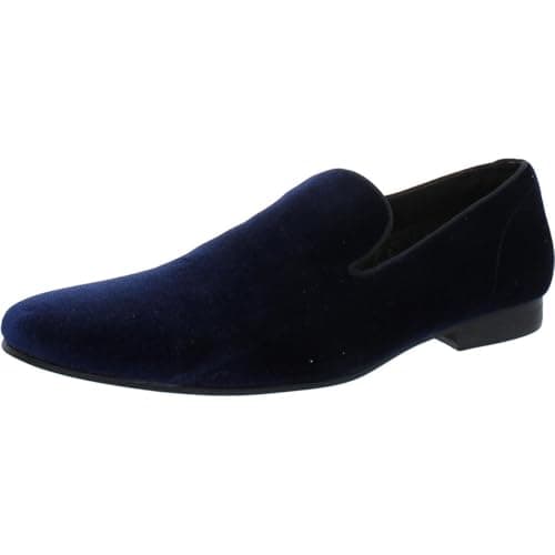 Steve Madden Men's Laight Velvet Smoking Slipper, Blue Velvet, 11.5 M
