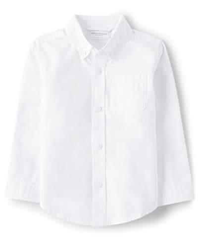 Gymboree,Boys,and Toddler Long Sleeve Button Up Dress Shirts,6,White