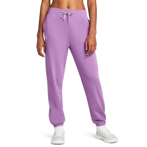 Under Armour Womens Rival Terry Joggers, (560) Provence Purple / / White, XX-Large Tall