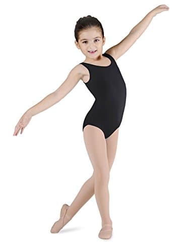 Bloch Dance Girls Dynamic Microlux Tank Leotard, Black, 2-4