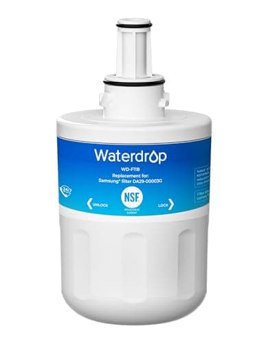 Waterdrop WD-F11B Replacement for Samsung® DA29-00003G, DA29-00003B, DA29-00003A, Aqua-Pure Plus, HAFCU1, RFG237AARS, FMS-1, RS22HDHPNSR, RSG257AARS, WSS-1 Refrigerator Water Filter, 1 Filter