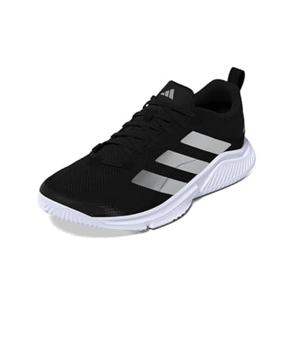Adidas Women's Court Team Bounce 2.0, Black/Silver Metallic/White, 5