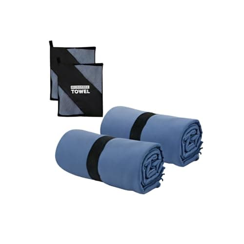 Yaozoon Microfiber Camping Towel for Face Quick Dry Lightweight Small Travel Body Beach Swimming Cycling Fishing Hiking Backpacking Towels(Navy Blue, 2 Pack S)