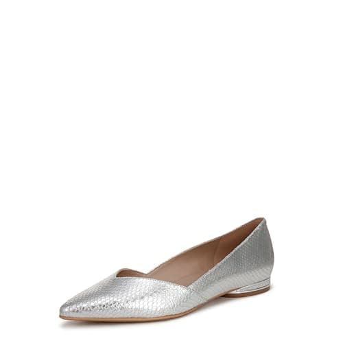 Naturalizer Womens Havana Ballet Flat Silver Snake Print Leather 10.5 M