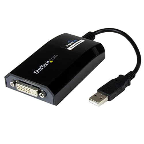 StarTech USB-A 2.0 to DVI Adapter, 1920 x 1200, USB powered (USB2DVIPRO2)