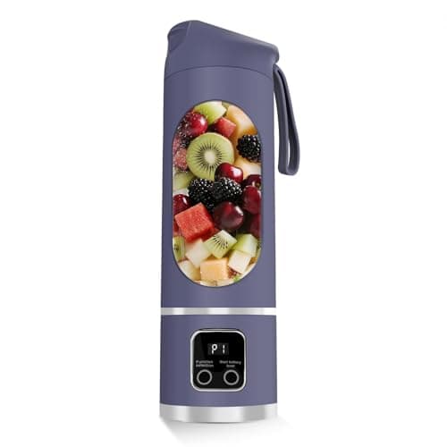 Lilogi 500ML Portable Smoothie‑Maker Cup,12‑Blade USB‑C Rechargeable Juicer with LED Display, Travel‑Sized Drink Mixer for Kitchen,Office,Gym & Outdoor Activities