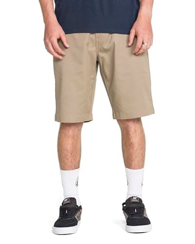 Volcom Men's Vmonty Stretch 22 Chino Shorts – Casual Everyday Wear, Relaxed Fit, Khaki, 40