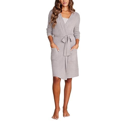 Barefoot Dreams® CozyChic Lite® Ribbed Robe, Dove Gray, S/M